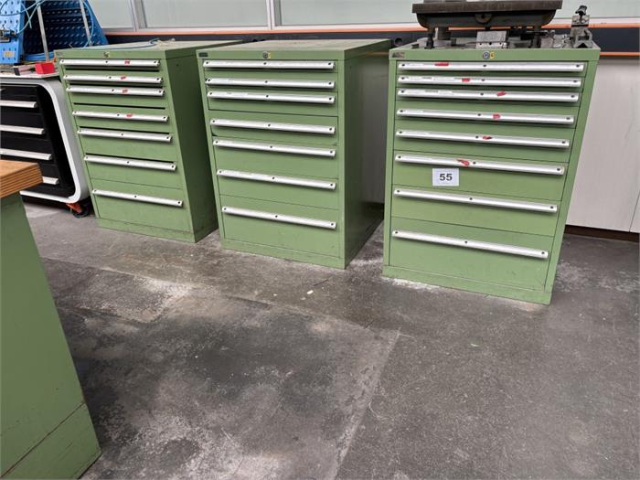 3 Werkstatt-Schubladenschränke